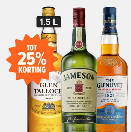 Whisky deals met korting tot 25%